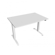Pracovný stôl Motion, ZO, 2S, 120x70,5-120,5x80 cm, biela/biela