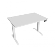 Pracovný stôl Motion, PO, 2S, 120x70,5-120,5x80 cm, biela/biela