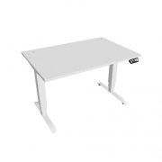 Pracovný stôl Motion, PO, 3S, 120x61 - 128x80 cm, biela/biela