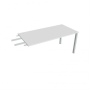 Pracovný stôl Uni, reťaziaci, 160x75,5x80 cm, biela/sivá