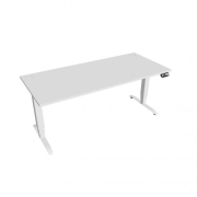 Pracovný stôl Motion, PO, 3S, 180x61 - 128x80 cm, biela/biela