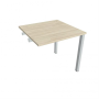Pracovný stôl Uni k pozdĺ. reťazeniu, 80x75,5x80 cm, agát/sivá