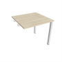 Pracovný stôl Uni k pozdĺ. reťazeniu, 80x75,5x80 cm, agát/biela