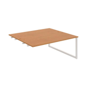 Pracovný stôl UNI O, k pozdĺ. reťazeniu, 180x75,5x160 cm, jelša/biela