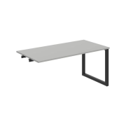 Rokovací stôl UNI O, k pozdĺ. reťazeniu, 160x75,5x80 cm, sivá/čierna