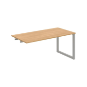 Rokovací stôl UNI O, k pozdĺ. reťazeniu, 160x75,5x80 cm, dub/sivá