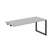 Rokovací stôl UNI O, k pozdĺ. reťazeniu, 180x75,5x80 cm, sivá/čierna