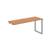 Pracovný stôl UNI O, k pozdĺ. reťazeniu, 160x75,5x60 cm, jelša/sivá