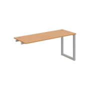Pracovný stôl UNI O, k pozdĺ. reťazeniu, 160x75,5x60 cm, buk/sivá