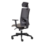 Kancelárska stolička GAME Šéf SYN sivá (Bombay 34) + PDH nastaviteľný + podrúčky P44