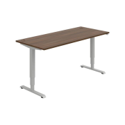 Pracovný stôl RUN, ZO, 3S, 180x64,5-130,5x80 cm, orech/sivá