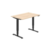 Pracovný stôl RUN, PO, 3S, 120x64,5-130,5x80 cm, agát/čierna