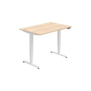 Pracovný stôl RUN, PO, 3S, 120x64,5-130,5x80 cm, agát/biela