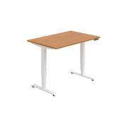 Pracovný stôl RUN, PO, 3S, 120x64,5-130,5x80 cm, jelša/biela