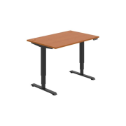 Pracovný stôl RUN, PO, 3S, 120x64,5-130,5x80 cm, čerešňa/čierna