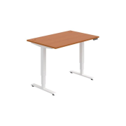Pracovný stôl RUN, PO, 3S, 120x64,5-130,5x80 cm, čerešňa/biela
