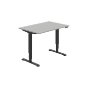 Pracovný stôl RUN, PO, 3S, 120x64,5-130,5x80 cm, sivá/čierna