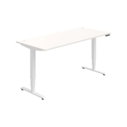 Pracovný stôl RUN, PO, 3S, 180x64,5-130,5x80 cm, biela/biela