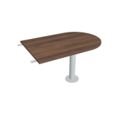Doplnkový stôl Flex, 120x75,5x80 cm, orech/kov