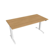 Pracovný stôl Motion, ZO, 2S, 160x70,5-120,5x80 cm, dub/biela