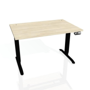 Pracovný stôl Motion, PO, 2S, 140x70,5-120,5x80 cm, agát/čierna
