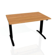 Pracovný stôl Motion, ZO, 2S, 160x70,5-120,5x80 cm, jelša/čierna