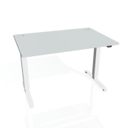 Pracovný stôl Motion, ZO, 2S, 160x70,5-120,5x80 cm, sivá/biela