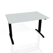 Pracovný stôl Motion, ZO, 2S, 180x70,5-120,5x80 cm, sivá/čierna