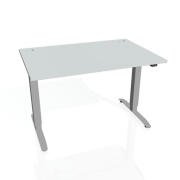 Pracovný stôl Motion, ZO, 3S, 120x61 - 128x80 cm, sivá/sivá