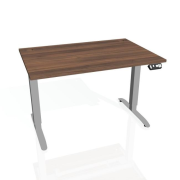 Pracovný stôl Motion, PO, 3S, 120x61 - 128x80 cm, orech/sivá