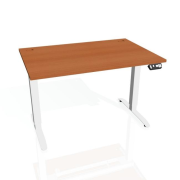 Pracovný stôl Motion, PO, 3S, 160x61-128x80 cm, čerešňa/biela
