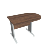 Doplnkový stôl Cross, 120x75,5x80 cm, orech/kov