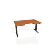 Pracovný stôl Motion Ergo, ZO, 2S, 140x70,5-120,5x90 cm, čerešňa/čierna