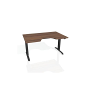Pracovný stôl Motion Ergo, ZO, 2S, 140x70,5-120,5x90 cm, orech/čierna