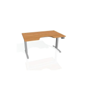 Pracovný stôl Motion Ergo, PO, 2S, 140x70,5-120,5x90 cm, jelša/sivá