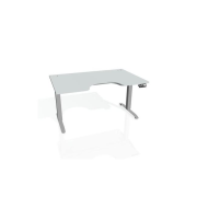 Pracovný stôl Motion Ergo, PO, 2S, 140x70,5-120,5x90 cm, sivá/sivá