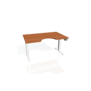 Pracovný stôl Motion Ergo, PO, 3S, 160x61-128x90 cm, čerešňa/biela