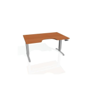Pracovný stôl Motion Ergo, PO, 3S, 180x61-128x90 cm, čerešňa/sivá