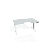 Pracovný stôl Motion Ergo, PO, 3S, 180x61-128x90 cm, sivá/biela