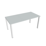 Rokovací stôl Uni, 160x75,5x80 cm, sivá/biela