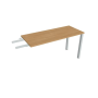 Pracovný stôl Uni, reťaziaci, 140x75,5x60 cm, dub/sivá