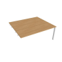Pracovný stôl Uni k pozdĺ. reťazenie, 180x75,5x160 cm, dub/sivá