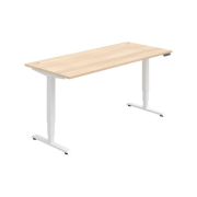 Pracovný stôl RUN, PO, 3S, 180x64,5-130,5x80 cm, agát/biela