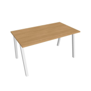 Rokovací stôl UNI A, 140x75,5x80 cm, dub/biela