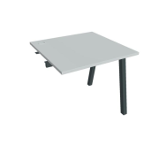 Pracovný stôl UNI A, k pozdĺ. reťazeniu, 80x75,5x80 cm, sivá/čierna