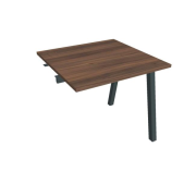 Pracovný stôl UNI A, k pozdĺ. reťazeniu, 80x75,5x80 cm, orech/čierna
