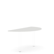 Doplnkový stôl bez nohy BASIC, 160x80x2,2cm, biela
