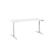 Výškovo nastaviteľný stôl BASIC, 2-motorový, 138x80 cm, podnož biela + doska biela