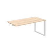 Rokovací stôl UNI O, k pozdĺ. reťazeniu, 160x75,5x80 cm, agát/biela