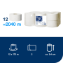 Toaletný papier 2-vrstv. TORK Mini Jumbo 18,8 cm, návin 170 m, biely T2 (12 ks)